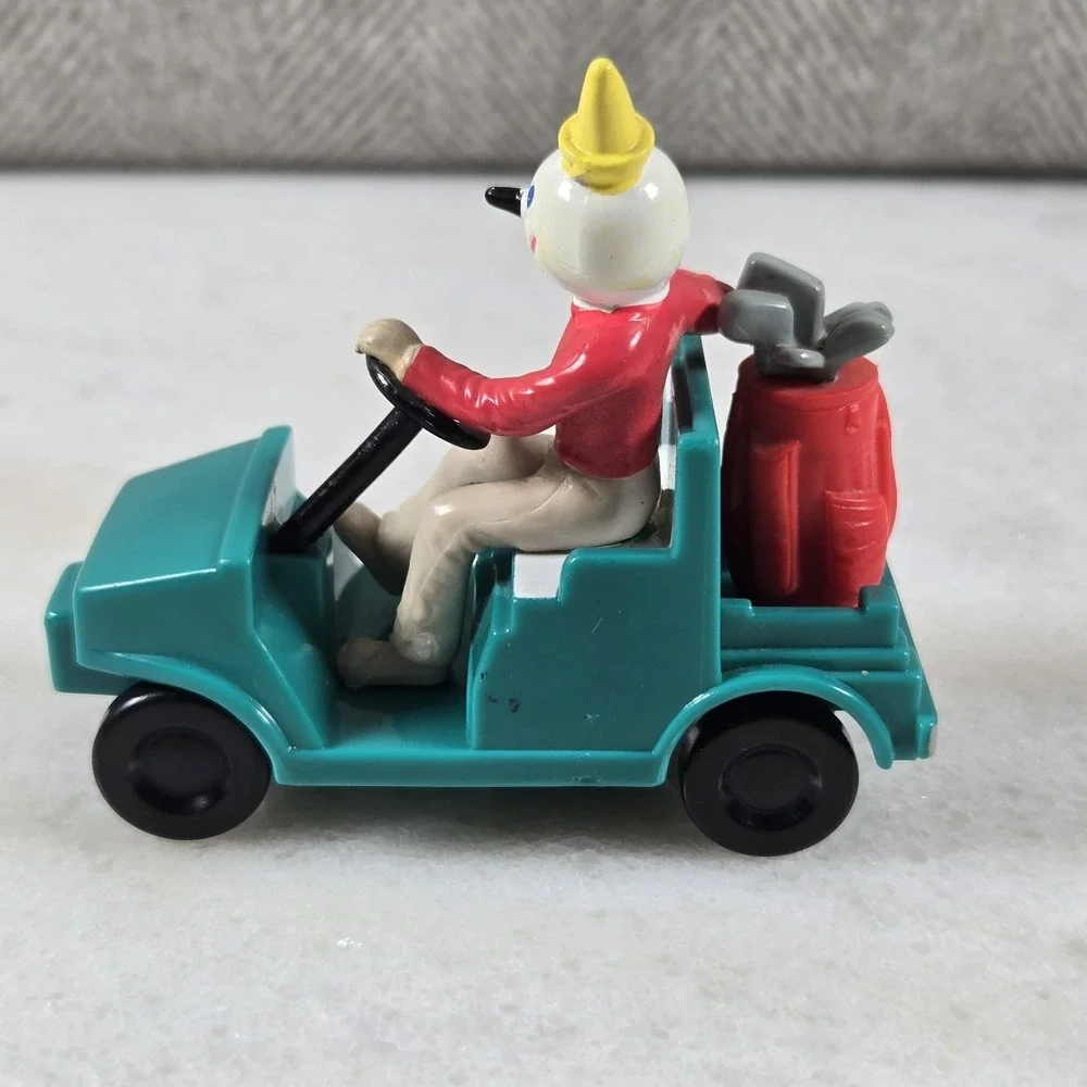 Vintage 2000 Jack in the Box Jack in Golf Cart Toy Advertising Mascot Free Wheel